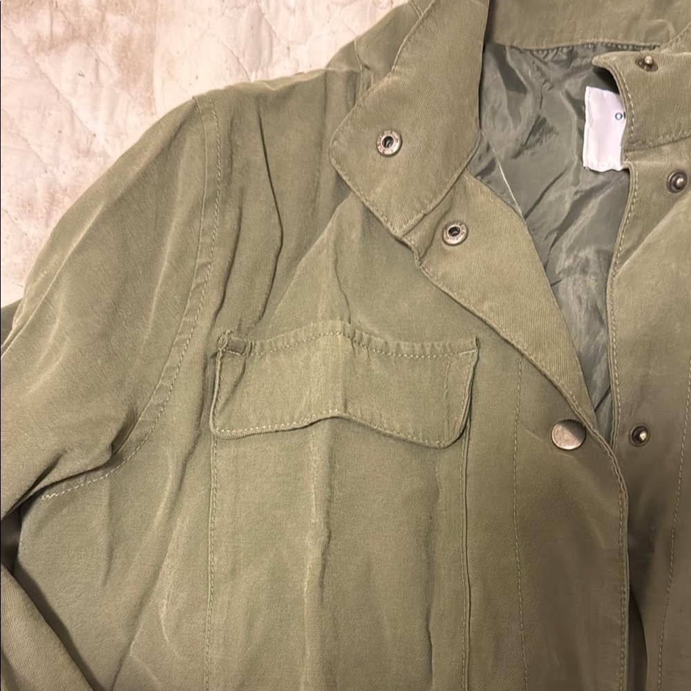 Old Navy Green Utility Jacket Durable Cotton Design - Picture 4 of 7